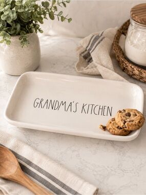 Rae Dunn Grandma's Serving‎ Platter Ceramic Tray Kitchen Dining Home Decor